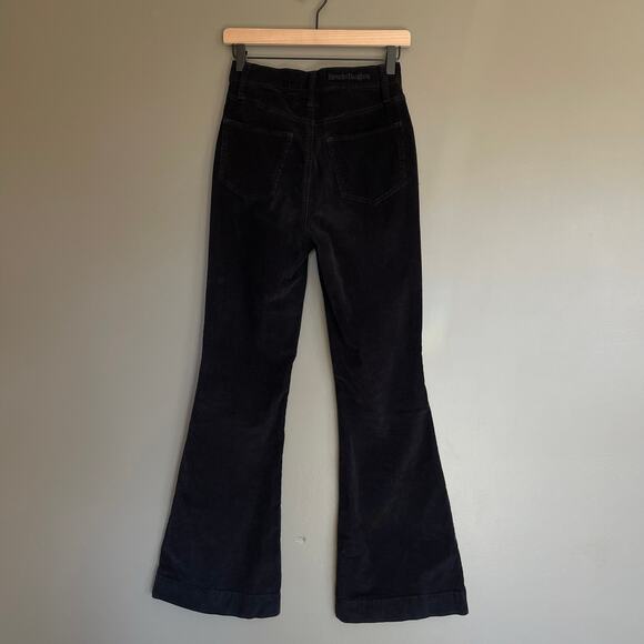 FAVORITE DAUGHTER Valentina Super High Waist Flare Corduroy Jean Meteorite Sz 25 - Picture 11 of 16